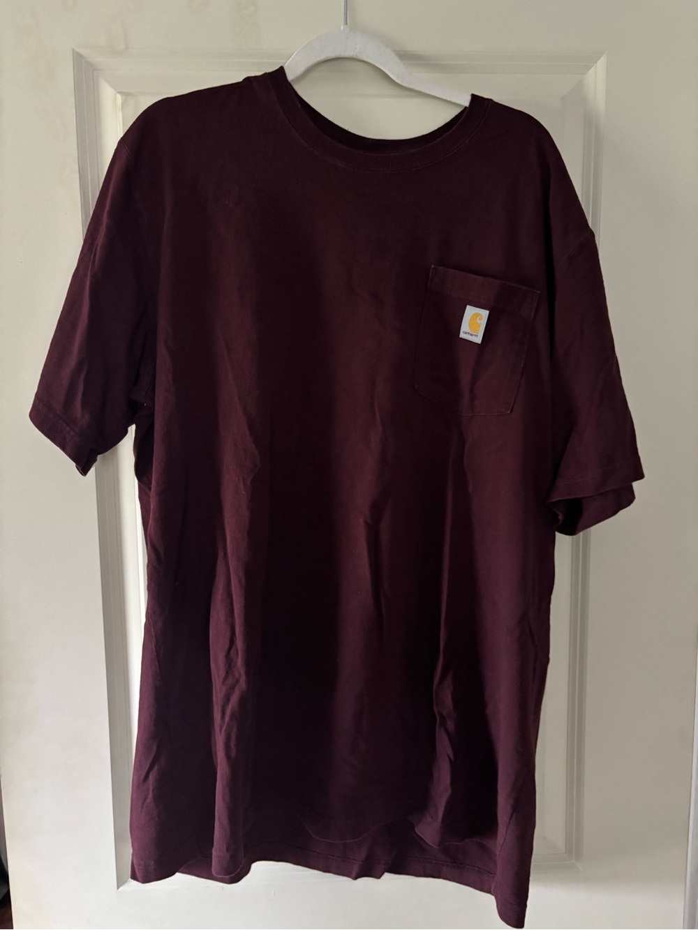 Carhartt Short-Sleeve Pocket Tee in Maroon